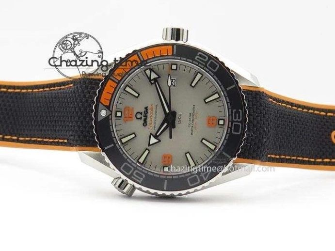 0411 ComfortFit 2016 Planet Ocean 45mm SS JHF Gray Dial On Nylon Strap A 8226